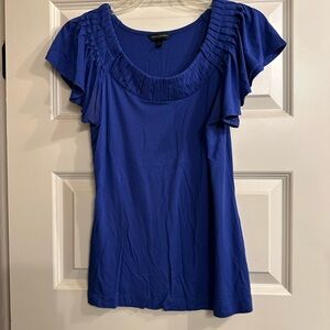 Banana Republic Blue Ruffled Sleeveless Top- S